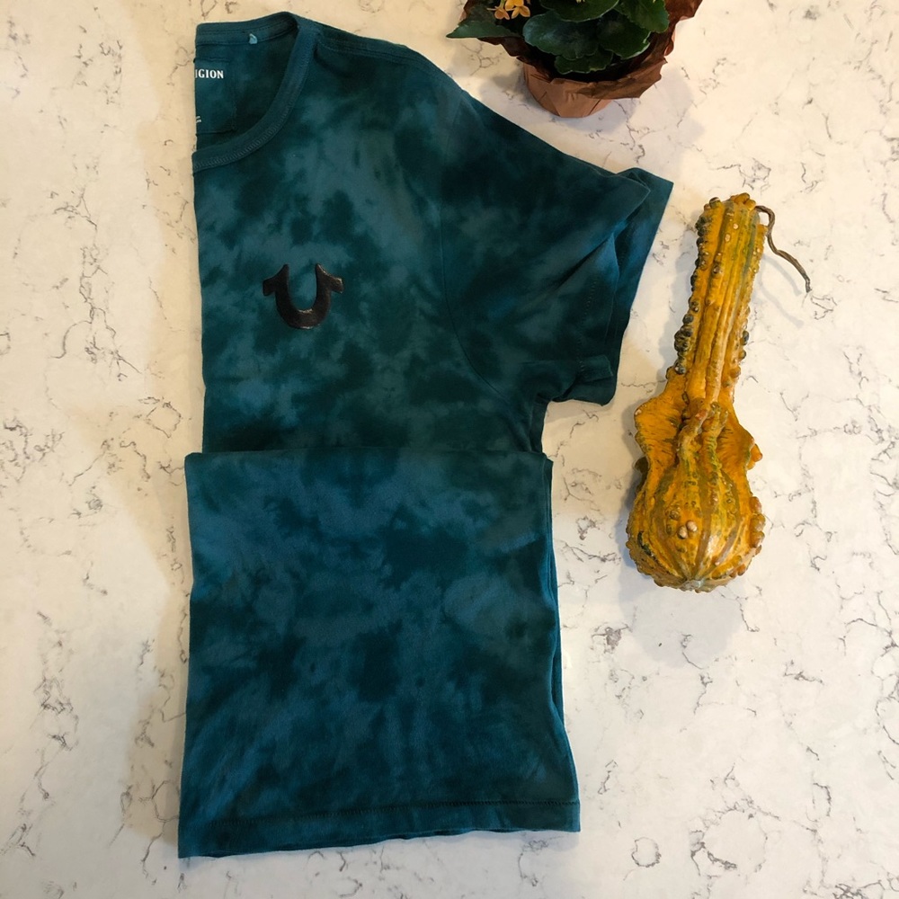 Turquoise/Black True Religion Buddha Tee